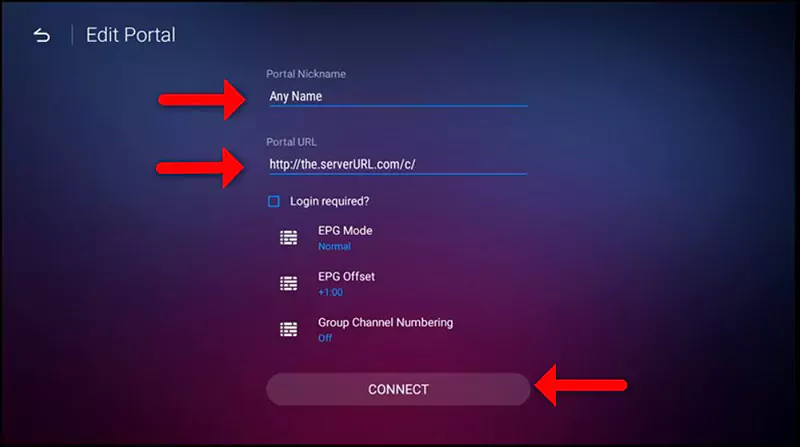 Formuler portal connection