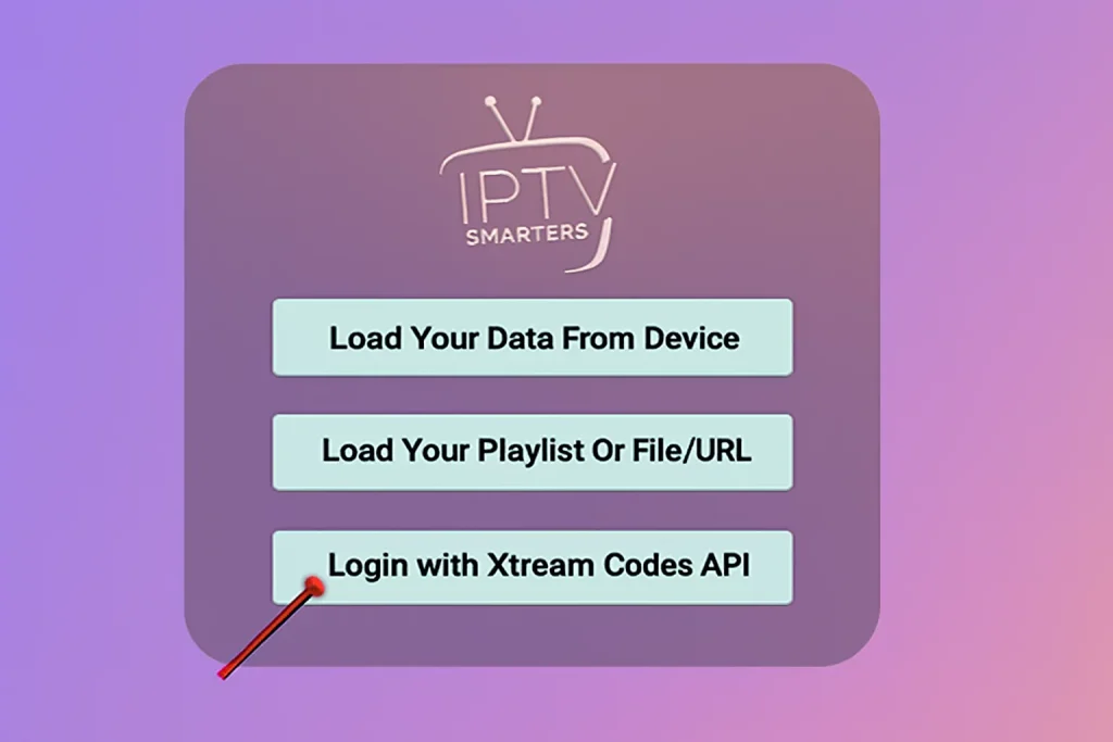 IPTV Smarters login with Xtream Codes API